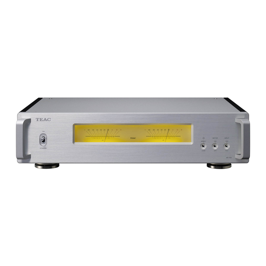 Teac AP-701 - Stereo Power Amplifier Manual