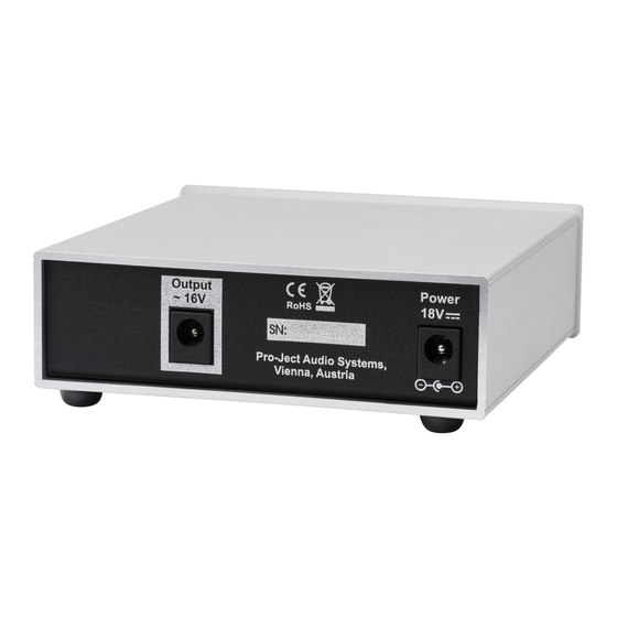 Pro-Ject Audio Systems Speed Box S Instructions For Use