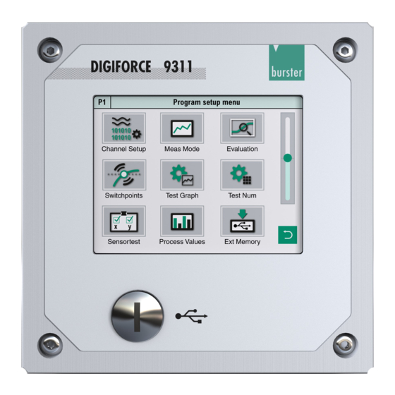 Burster DIGIFORCE 9311 Operation Manual