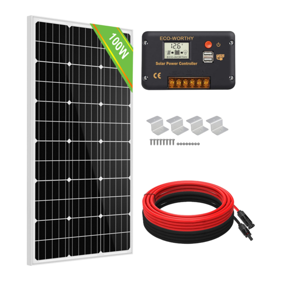 ECO-WORTHY 100W Solar Panel Kit Manual