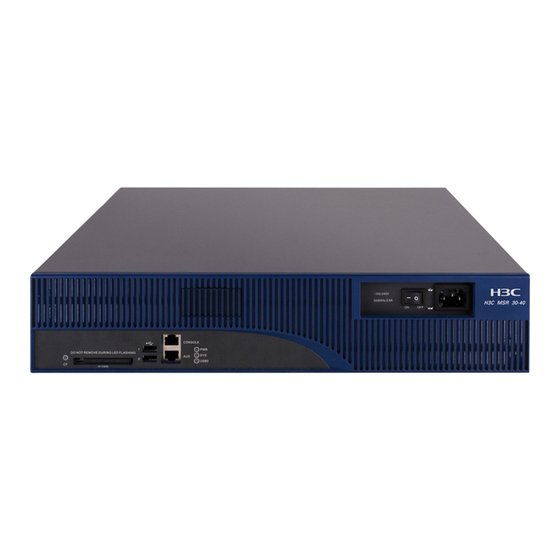 H3C  MSR 30-20 ROUTER Installation Manual
