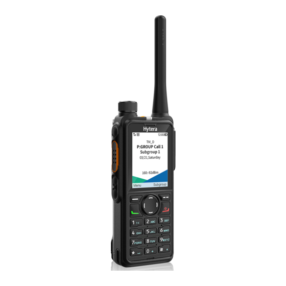 Hytera HP78X Quick Reference Manual