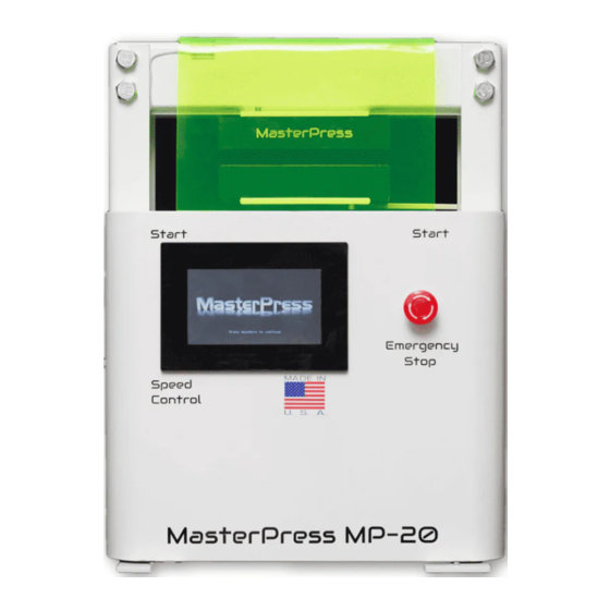 User Manuals: Master Press MP-20 Rosin Heat
