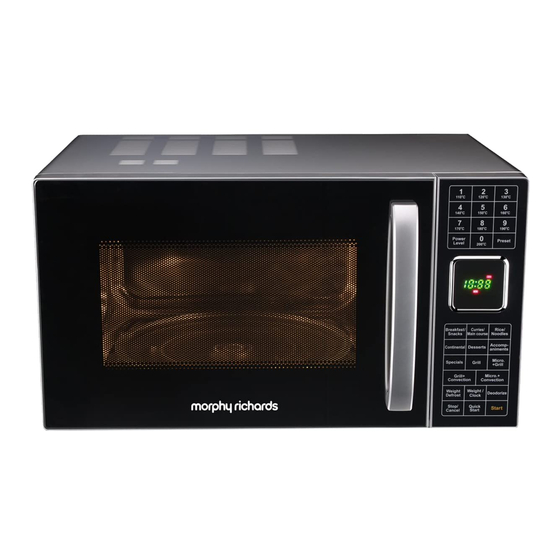 morphy richards microwave oven 25 cg recipe book