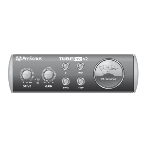 PRESONUS TubePre V2 Owner's Manual