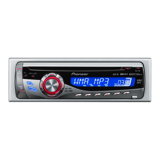 Pioneer DEH-30MP Installation Manual