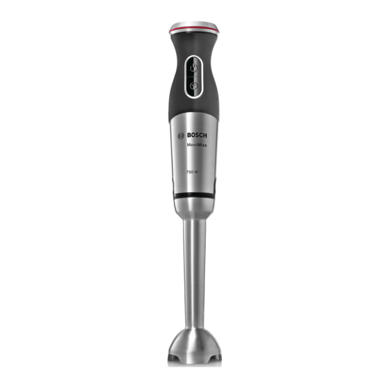 Bosch MSM87...GB series Instruction Manual