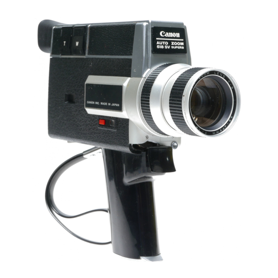 Canon Super 8 Auto Zoom 518 SV Instructions Manual