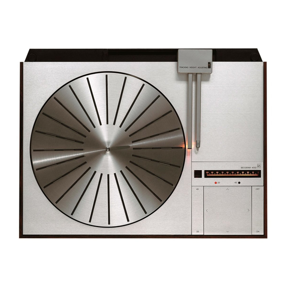 Bang & Olufsen Beogram 4000 Service Manual