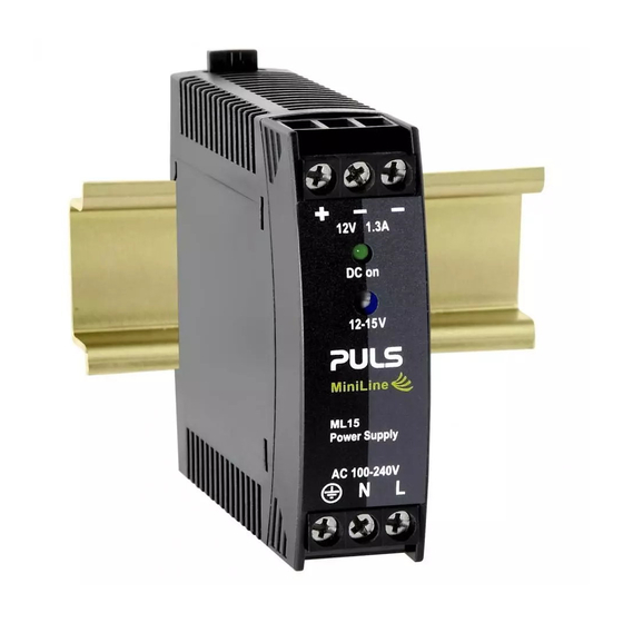 Puls MiniLine ML15.121 Instruction Manual