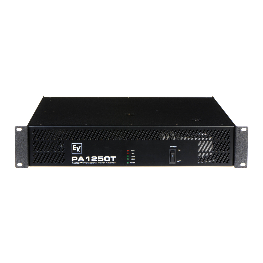 Electro-Voice PA Series PA-1250T Specifications