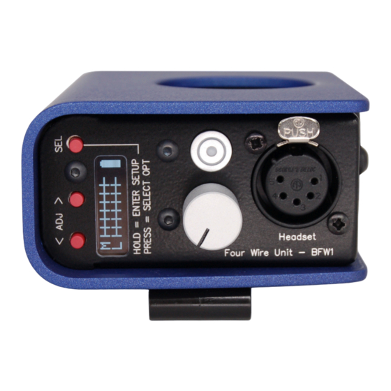 CTP Systems B-FW1 Quick Start Manual