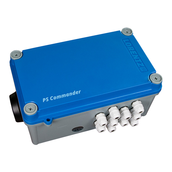 Lorentz PS Commander Manual For Installation And Operation