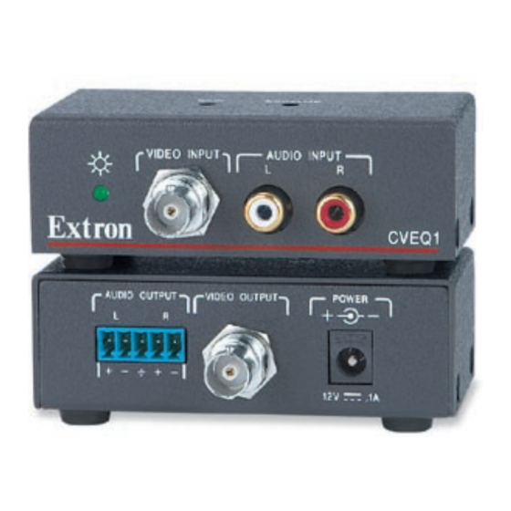 Extron electronics CVEQ1 Series Brochure & Specs