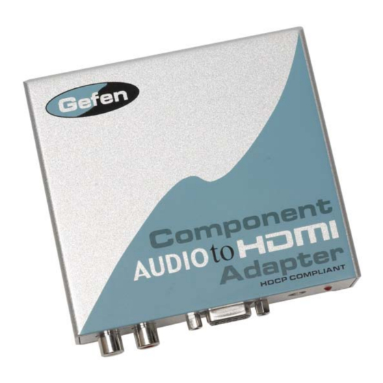 Gefen Component Audio to HDMI Adapter Manuals