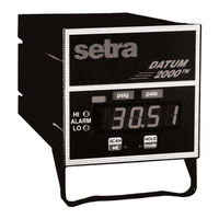 Setra Systems DATUM 2000 Operating Instructions Manual