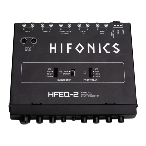 Hifonics HFEQ-2 Operator's Manual