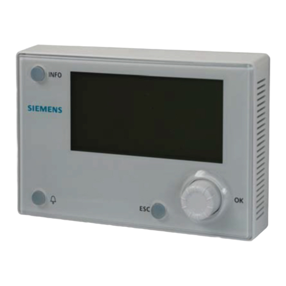 Siemens Climatix HMI-DM Manuals