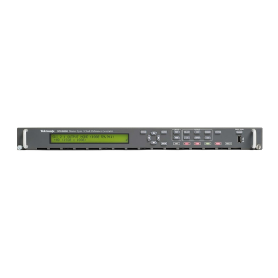 Tektronix SPG8000 Declassification And Security Instructions