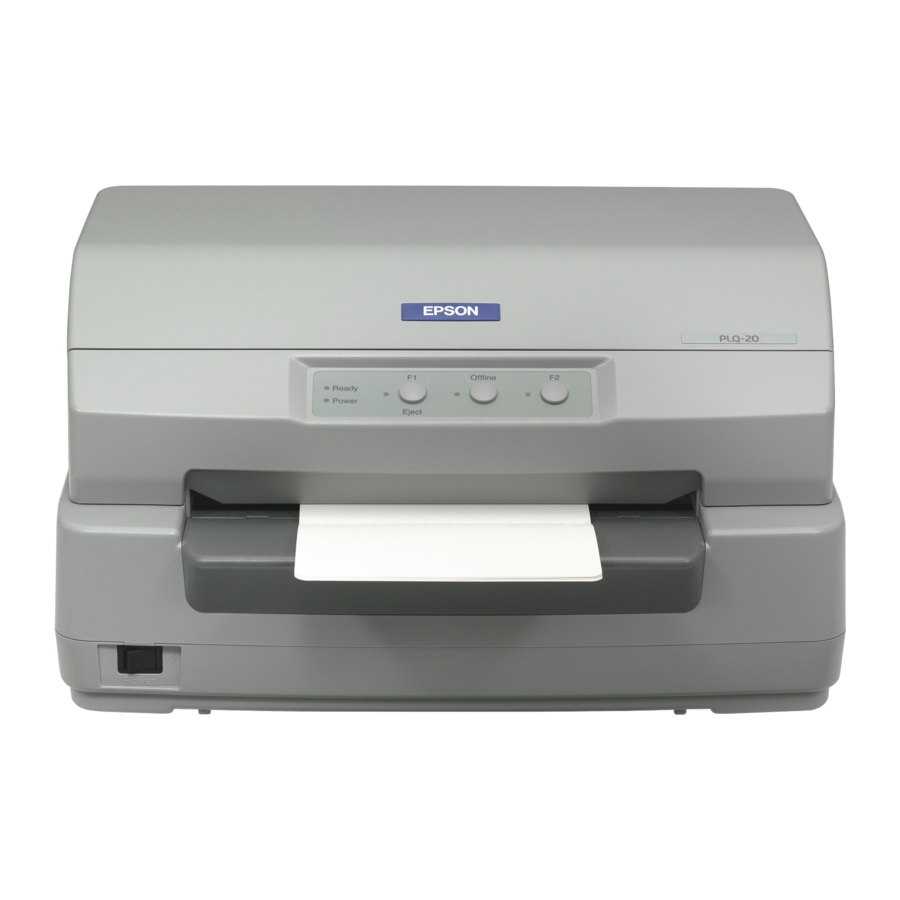 Epson PLQ-20 Specifications