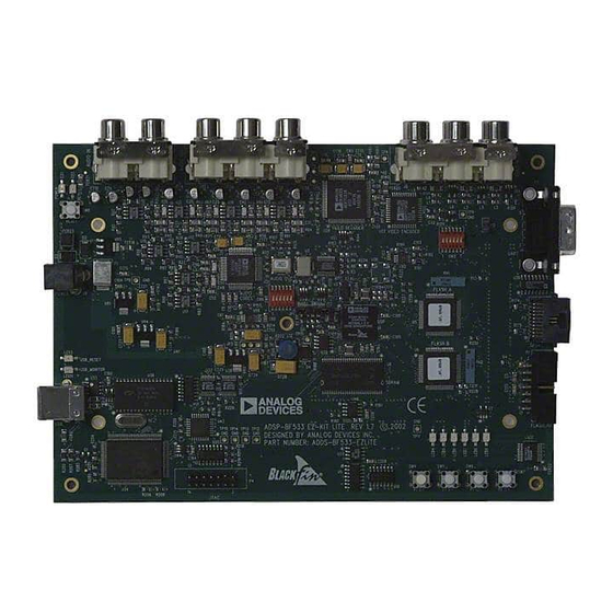 Analog Devices ADSP-BF533 EZ-KIT Lite Manual