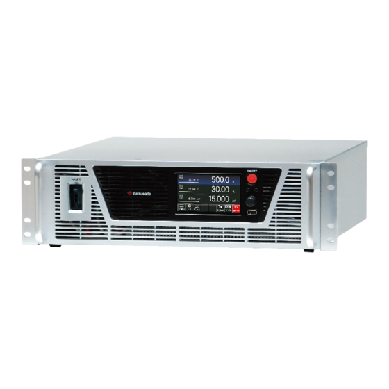 Matsusada Precision PRT Series Instruction Manual