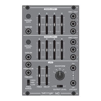 Behringer 140 DUAL ENVELOPE/LFO Quick Start Manual