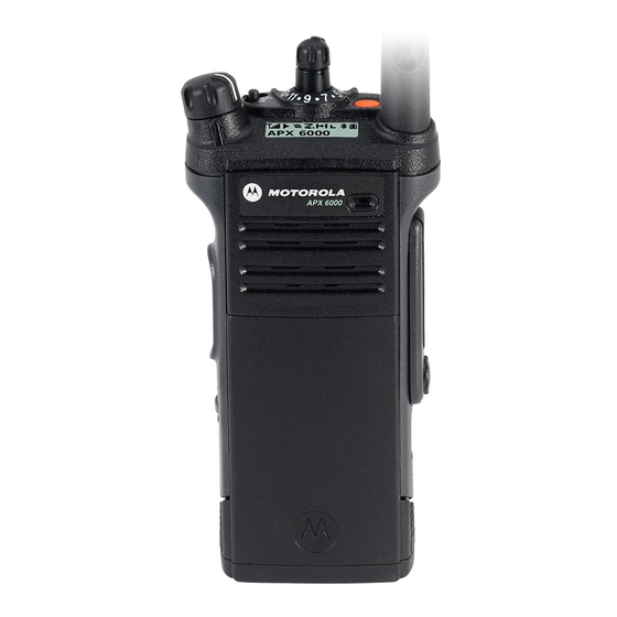 Motorola APX 6000 Portable Radio Manuals