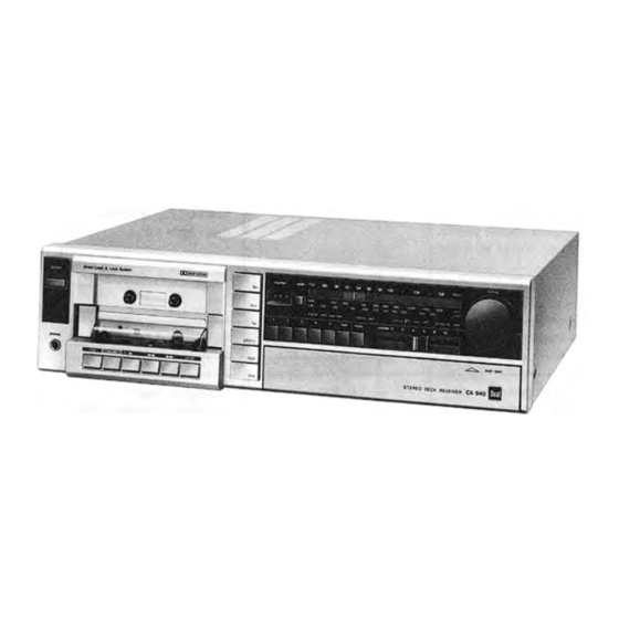 Dual CA 940 Service Manual