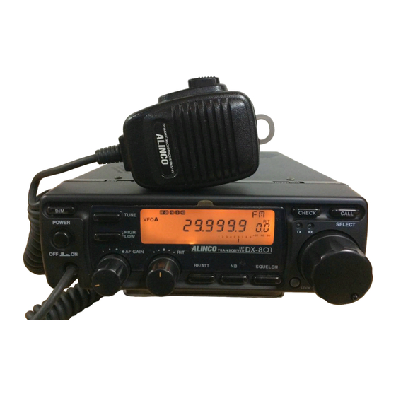 Alinco DX-801 Instruction Manual