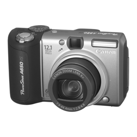 Canon PowerShot A650 IS User Manual