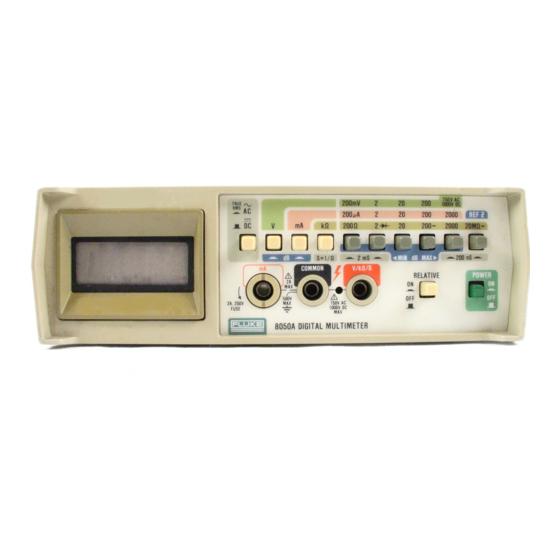 Fluke 8050A Instruction Manual