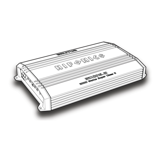 Hifonics BRX316.4 Quick Start Installation Manual