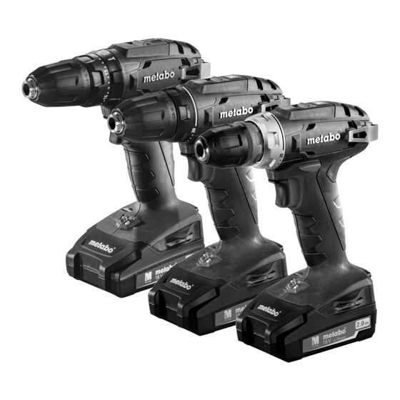 Metabo BS 14.4 Original Instructions Manual
