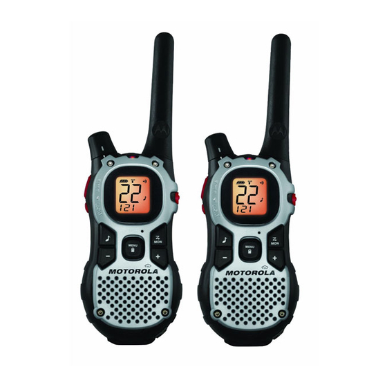Motorola MJ270R - Radio FRS/GMRS Manuals