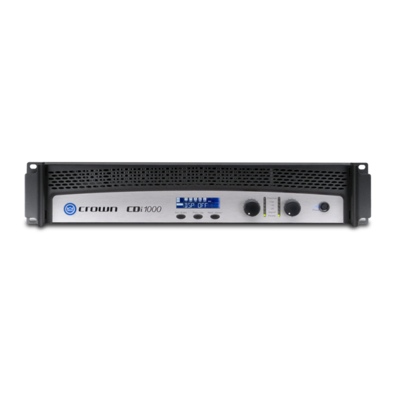 Crown CDi 1000 Operation Manual