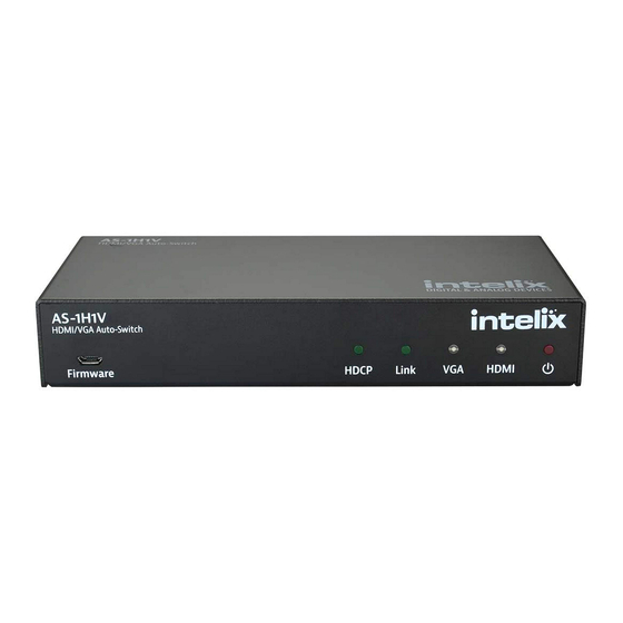 Intelix AS-1H1V Installation And Operation Manual