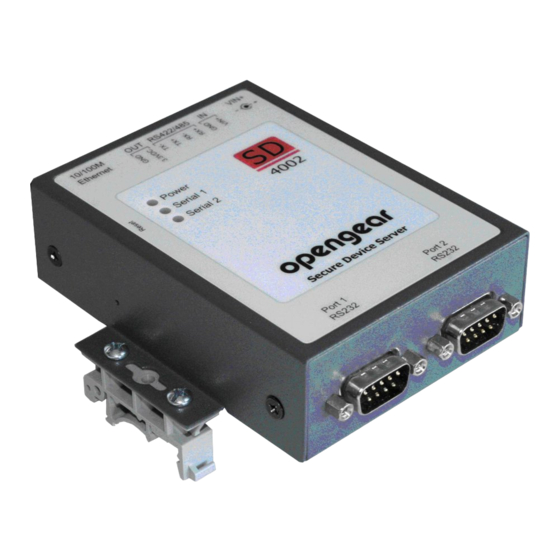 Opengear SD4002 Quick Start Manual