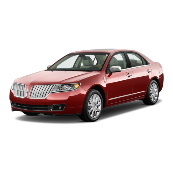 Lincoln 2012 MKZ Quick Reference Manual