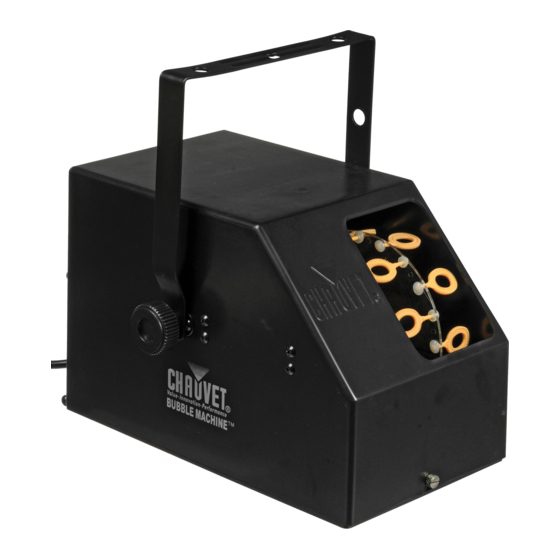 Chauvet DJ Bubble Machine Quick Reference Manual