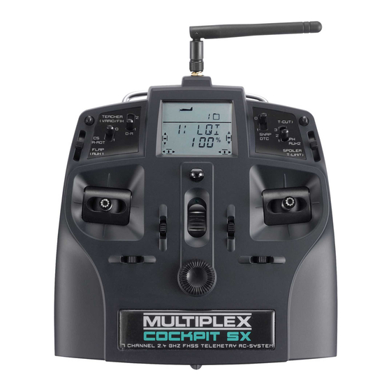 Multiplex COCKPIT SX Supplement To The Operating Instructions