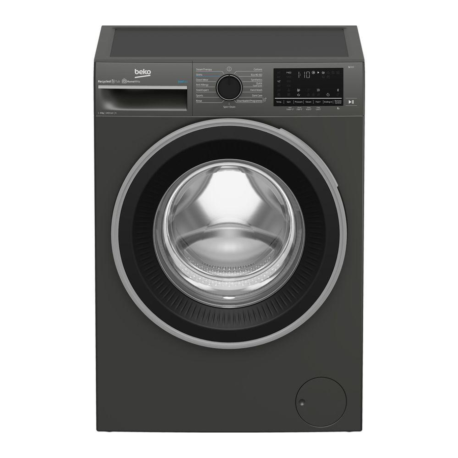 Beko B3W5841IG - Washing Machine Manual