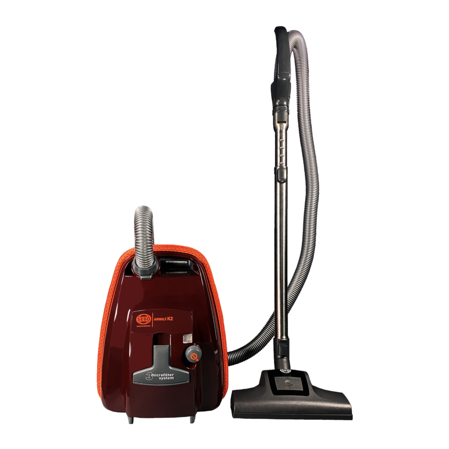 Sebo AIRBELT K2 TURBO, AIRBELT K2 KOMBI, AIRBELT K3 Premium - Vacuum Cleaner Manual