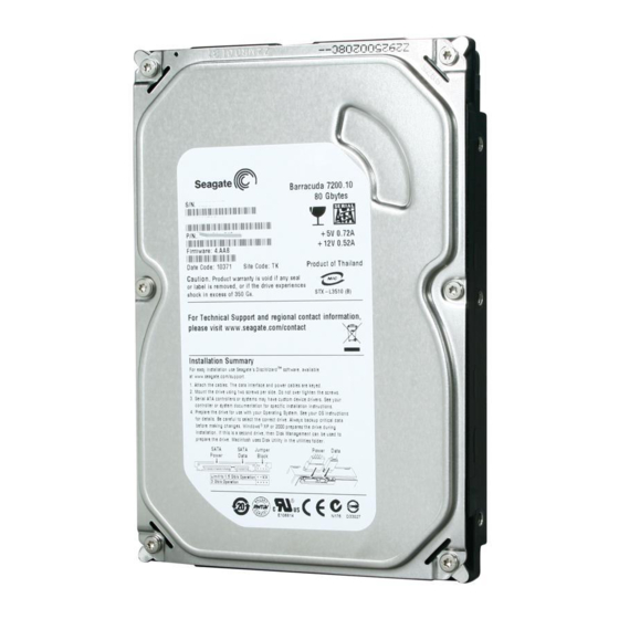 Seagate ST250DM000 Product Manual
