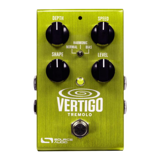 Source Audio Vertigo Tremolo User Manual
