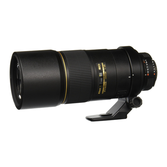 Nikon AF-S Nikkor 300mm f/4D IF-ED User Manual
