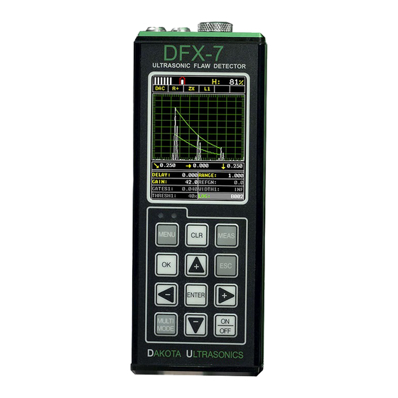 DAKOTA ULTRASONICS DFX-7 Operation Manual