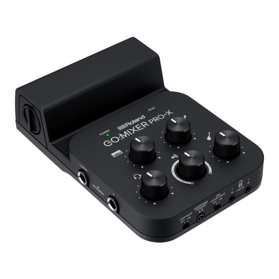 Roland GO:MIXER PRO-X Manual