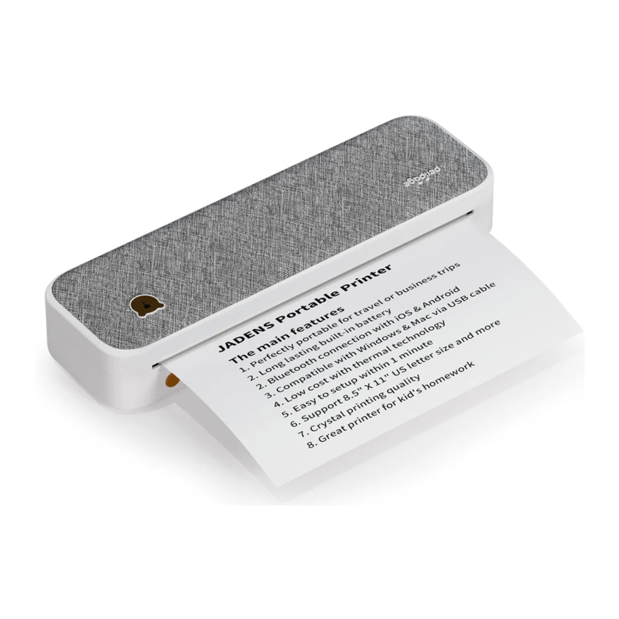 JADENS PD-A4 - Printer Manual