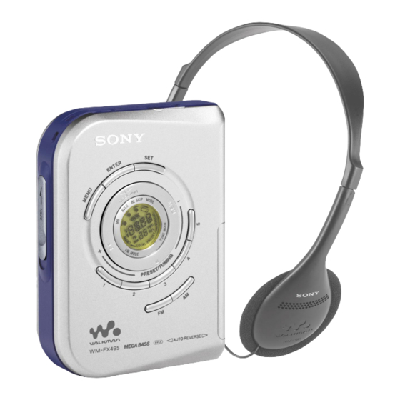 Sony WM-FX495 Marketing Specifications